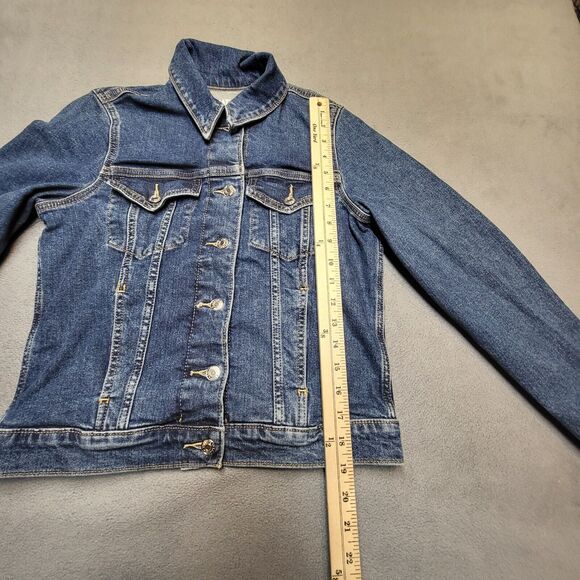 Signature Levi Jean Jacket Womens S Blue Denim Trucker - Picture 6 of 9